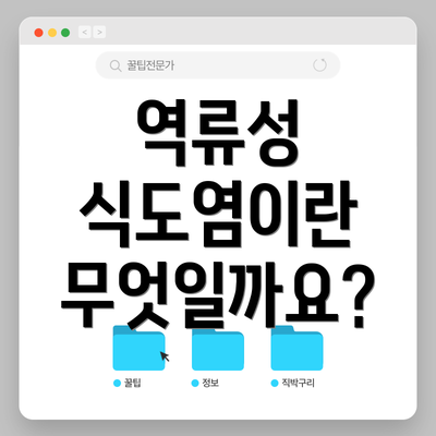 역류성 식도염이란 무엇일까요?