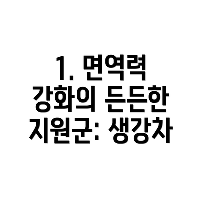 1. 면역력 강화의 든든한 지원군: 생강차