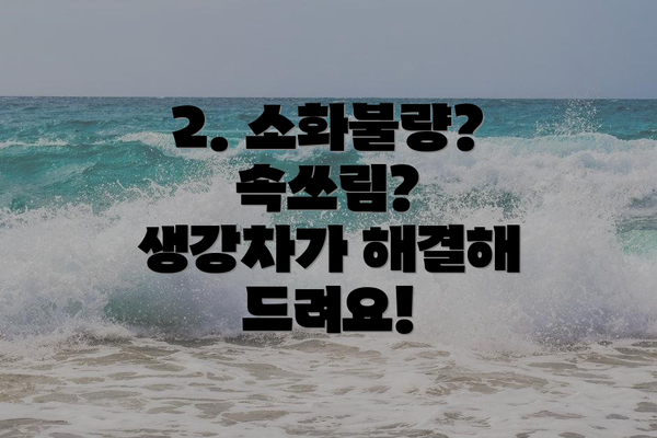 2. 소화불량? 속쓰림? 생강차가 해결해 드려요!
