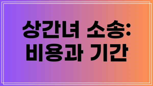 상간녀 소송: 비용과 기간
