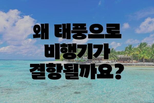 왜 태풍으로 비행기가 결항될까요?