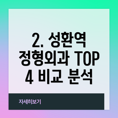 2. 성환역 정형외과 TOP 4 비교 분석
