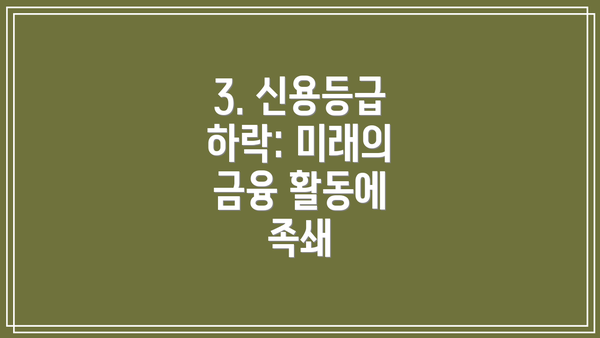 3. 신용등급 하락: 미래의 금융 활동에 족쇄