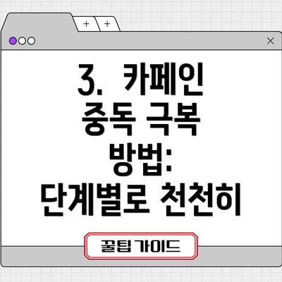 3.  카페인 중독 극복 방법:  단계별로 천천히
