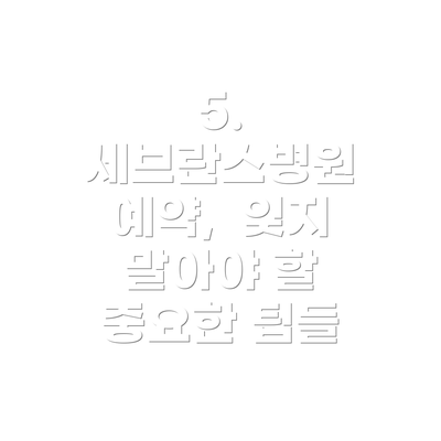 5. 세브란스병원 예약,  잊지 말아야 할 중요한 팁들