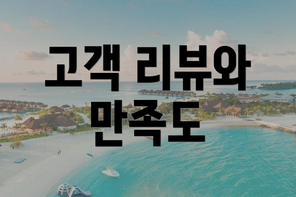 고객 리뷰와 만족도