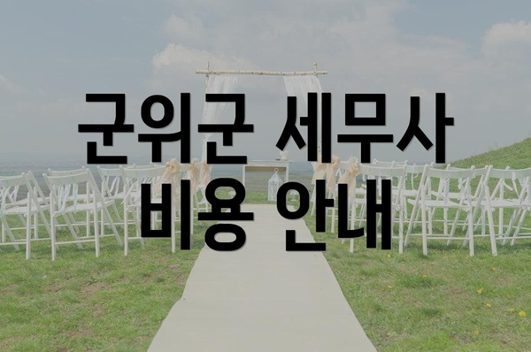 군위군 세무사 비용 안내