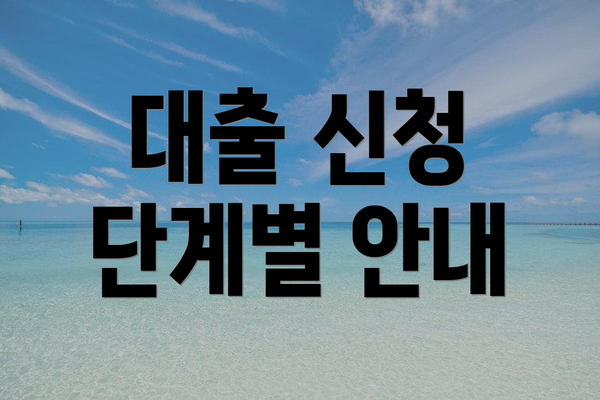 대출 신청 단계별 안내