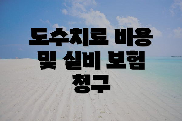 도수치료 비용 및 실비 보험 청구