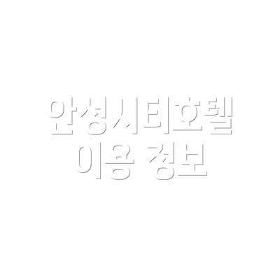 안성시티호텔 이용 정보