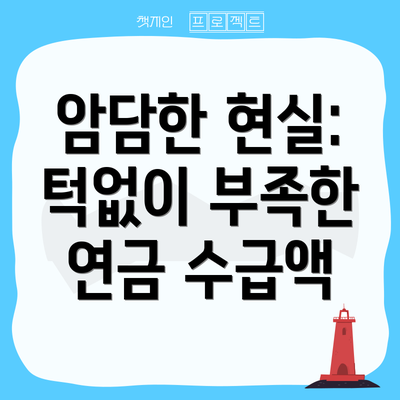 암담한 현실: 턱없이 부족한 연금 수급액