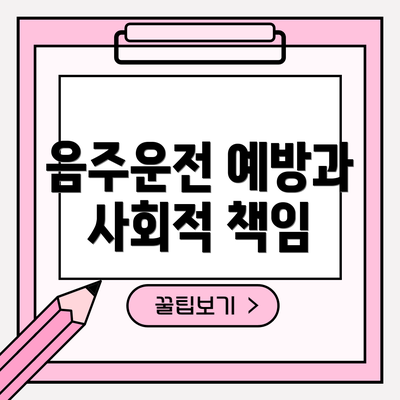 음주운전 예방과 사회적 책임