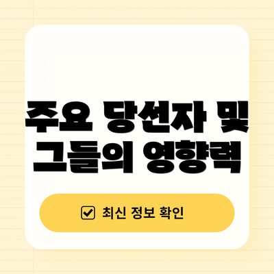 주요 당선자 및 그들의 영향력
