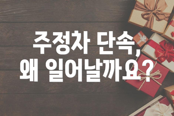 주정차 단속, 왜 일어날까요?