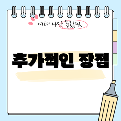 추가적인 장점