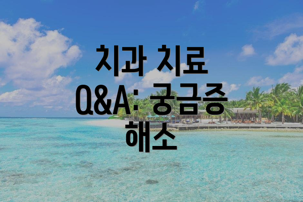 치과 치료 Q&A: 궁금증 해소