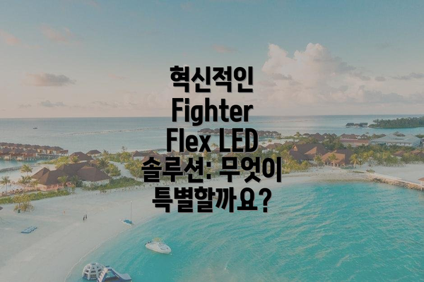 혁신적인 Fighter Flex LED 솔루션: 무엇이 특별할까요?