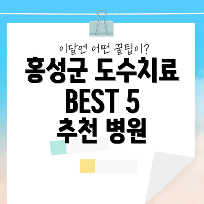 홍성군 도수치료 BEST 5 추천 병원