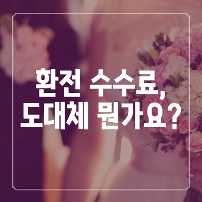 환전 수수료, 도대체 뭔가요?