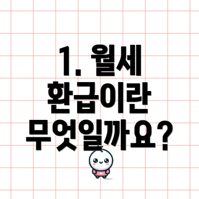 1. 월세 환급이란 무엇일까요?