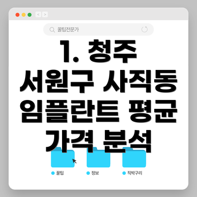 1. 청주 서원구 사직동 임플란트 평균 가격 분석