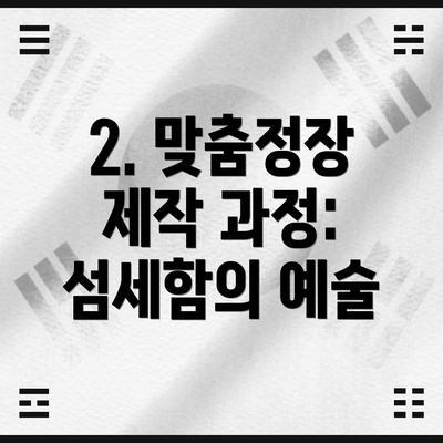 2. 맞춤정장 제작 과정: 섬세함의 예술