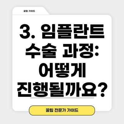 3. 임플란트 수술 과정: 어떻게 진행될까요?