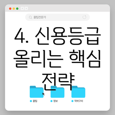 4. 신용등급 올리는 핵심 전략