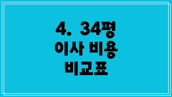 4.  34평 이사 비용 비교표