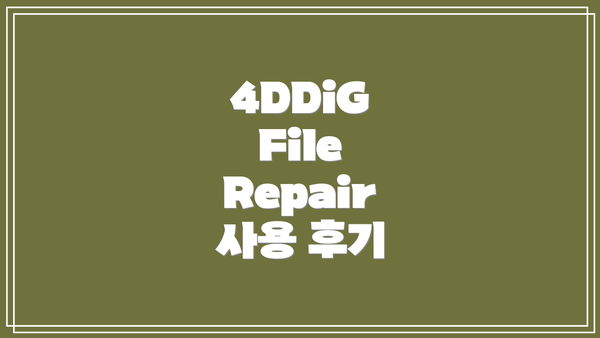 4DDiG File Repair란 무엇일까요?