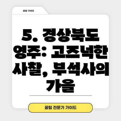 5. 경상북도 영주: 고즈넉한 사찰, 부석사의 가을