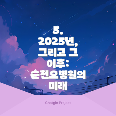 5. 2025년, 그리고 그 이후: 순천오병원의 미래